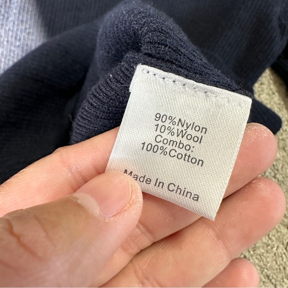 Tuckernuck Women’s Wool Blend Navy Rosemary Eyelet Knit Top Sweater Longsleeve M - Picture 11 of 14